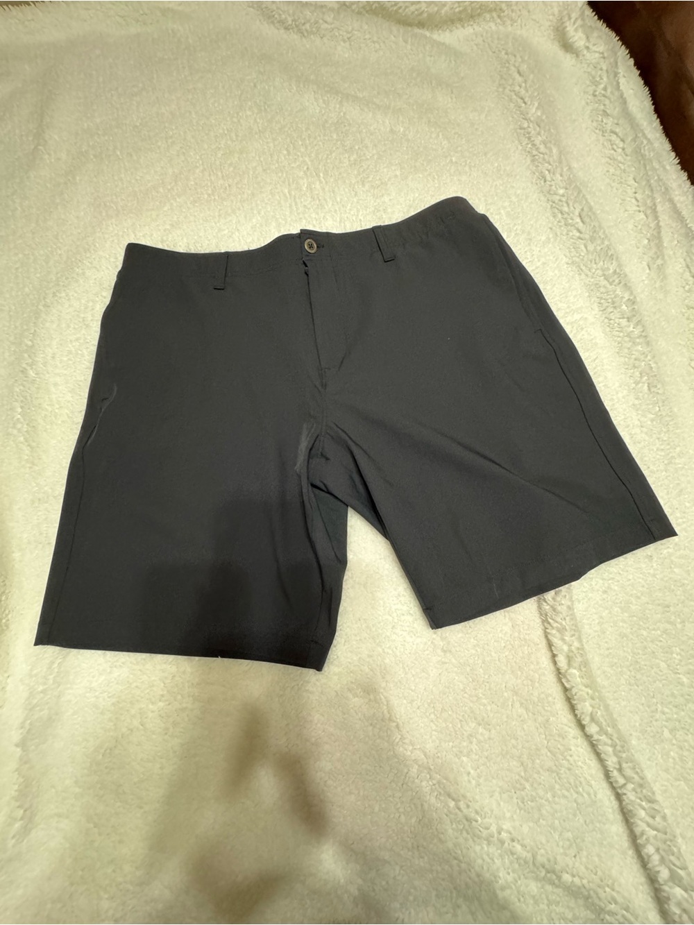 Under Armour Black Flat-Front Athletic Shorts